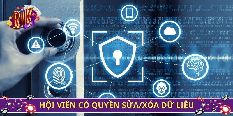 Hội viên có quyền sửa/xóa dữ liệu