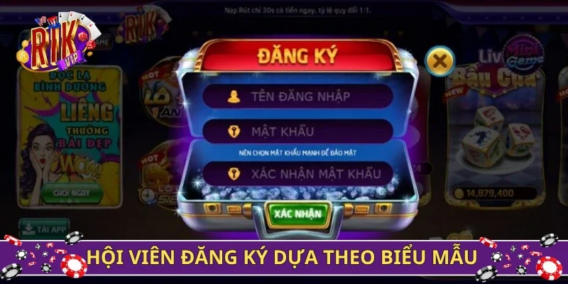 Hội viên đăng ký dựa theo biểu mẫu