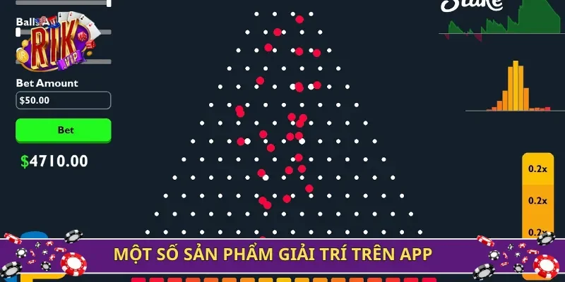 Một số sản phẩm giải trí trên app
