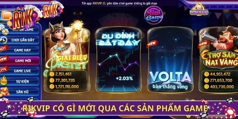 Rikvip có gì mới qua các sản phẩm game chất lượng